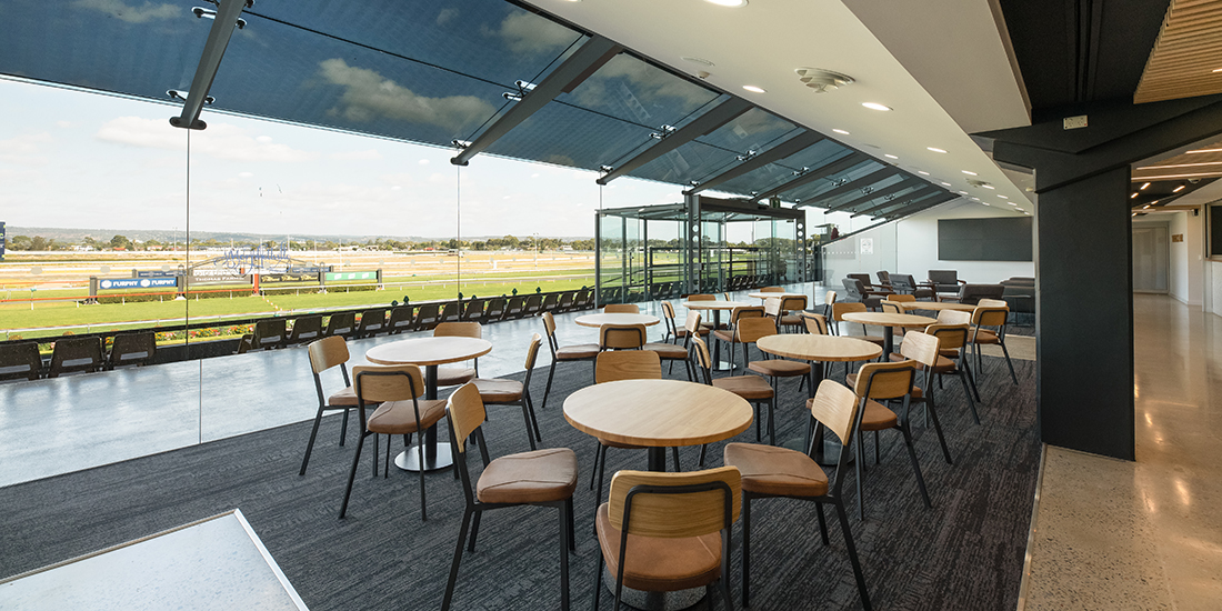 Terrace Bar track, table and chairs