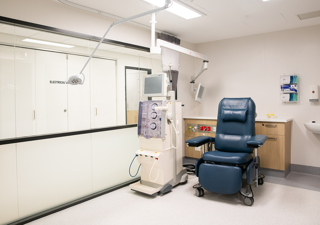 Renal unit dialysis treatment roomat Noarlunga Hospital